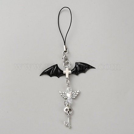 Подвески для мобильных ремешков из сплава железа и цинка HJEW-WH0130-01A-1