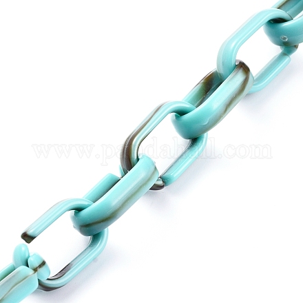Cadenas de cable de acrílico hechas a mano AJEW-JB00535-04-1