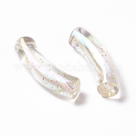 Placcatura uv perle acriliche trasparenti iridescenti X-OACR-A016-02-1