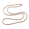1.8mm Rack Plating Brass Box Chain Necklaces for Women Men, Cadmium Free & Lead Free, 901 Stainless Steel Clasp, Long-Lasting Plated, Rose Gold, 23.62 inch(60cm)