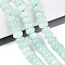 Natural White Jade Beads Strands, Smooth Rondelle, Dyed, Light Green, 10~10.5x5.5~6mm, Hole: 0.7~1.2mm, about 61~69pcs/strand, 14.37~15.55 inch(36.5~39.5cm)