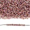 TOHO Demi Round Seed Beads, Japanese Seed Beads, Inside Colours, (771) Inside Color AB Crystal/Strawberry Lined, 11/0, 2.2x0.9mm, about 78000pcs/pound(450g)