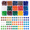 PandaHall 450Pcs 15 Colors Electroplate Glass Beads, Pearl Luster Plated, Faceted, Rondelle, Mixed Color, 8x6mm, Hole: 1mm, 30pcs/color