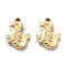 PVD Vacuum Plating 304 Stainless Steel Pendants, Shrimp Charm, Real 18K Gold Plated, 15x11x3mm, Hole: 1.4mm