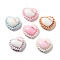 Cute Mini Cartoon Bowknot Series Resin Cabochons, Heart, 12x13.5x6mm