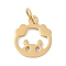 304 Stainless Steel Pendants, Twelve Chinese Zodiac Charms, with Jump Ring, Pig, 12.5x11x0.9mm, Hole: 3.1mm