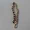 PU Imitation Leather Clutch Bag Straps, Wristlet Lanyard, with Alloy Chain & Swivel Clasp, Black, 21.5x1cm