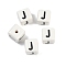 Porcelain Beads, Square with Letter, Letter J, 8.5x8.5x8.5mm, Hole: 1.6mm