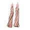 Cotton Tassel Pendants, with Polyester, Misty Rose, 128~130x11~12mm, Hole: 2x3.5mm