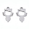 Non-Tarnish 201 Stainless Steel Pendants, Laser Cut, Cat, Stainless Steel Color, 16.5x11x0.9mm, Hole: 1.6mm