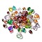 Transparent Acrylic Beads, Mixed Shapes, 10~21.5x11~30x5~11.5mm, Hole: 1.2~2.7mm, about 375pcs/500g