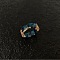 Gold Foil Resin Finger Rings, Teal, Inner Diameter: 18mm
