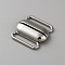 Alloy Interlocking Clasps, Platinum, 20x20x4.5mm, Hole: 15x2.5mm