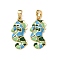 Sea Animals Brass Enamel Pendants, Rack Plating, Long-Lasting Plated, Lead Free & Cadmium Free, Real 18K Gold Plated, Sea Horse, 23x12x3mm, Hole: 5x3mm