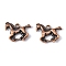 Tibetan Style Alloy Pendants, Cadmium Free & Nickel Free & Lead Free, Horse, Red Copper, 14x19x3mm, Hole: 2mm, about 640pcs/1000g