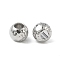 Alloy Beads, Round, Long-Lasting Plated, Lead Free & Cadmium Free, Platinum, 8x6.5mm, Hole: 3.6mm