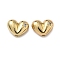 Heart Brass Micro Pave Clear Cubic Zirconia Beads, Long-Lasting Plated, Rack Plating, Lead Free & Cadmium Free, Real 18K Gold Plated, 9x12x6mm, Hole: 1.6mm