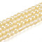 Baking Painted Transparent Glass Beads Strands, Round, Two Tone, Light Goldenrod Yellow, 4~5mm, Hole: 0.7mm, about 186~193pcs/strand, 29.53~31.10 inch(75~79cm)