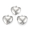 Non-Tarnish 316 Surgical Stainless Steel Pendants, Heart, Stainless Steel Color, 23x22x8mm, Hole: 1.2mm