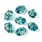 Handmade Foil Glass Beads Strands, Nuggets, Dark Cyan, 13~14.5x9.5~11x9.5~11mm, Hole: 1~1.4mm, about 28pcs/strand, 14.17~14.76 inch(36~37.5cm)