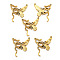 Alloy Chandelier Component Links, Butterfly, Antique Golden, 28x26mm, Hole: 1mm