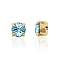 Preciosa® MAXIMA Crystal in Sew-On Cup, Czech Crystal, 719 35 021 Chaton(Round), Golden, 60000 Aquamarine, SS16(3.8~4mm)