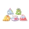 Opaque Resin Decoden Cabochons, Dinosaur & Bear, Mixed Shapes, Mixed Color, 23.5~27x24.5~26.5x9~10.5mm