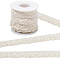 7.5 Yards Polyester Elastic Lace Trim, Lace Ribbon For Neckline Sleeve Hemline Material, Antique White, 3/4 inch(20mm)