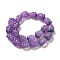Handmade Lampwork Beads Strands, Grape, Dark Orchid, 17x12~13x12~13mm, Hole: 1.2~1.4mm, about 20pcs/strand, 13.39''(34cm)