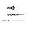 Aluminum Long Shaft Clock  Pointer, Clock Hands for Replacement Clock, Red, 60~91mm, 3Pcs/set