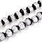Luminous Handmade Lampwork Silver Foil Beads Strand, Round, Glow in the Dark, Black, 10~11mm, Hole: 1.2~1.4mm, about 50pcs/strand, 18.50~18.90 inch(47~48cm)