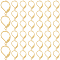 304 Stainless Steel Leverback Earring Findings, with Loop, Real 24K Gold Plated, 15x10x2mm, Hole: 1.4mm, Pin: 1x0.8mm, 60Pcs/box