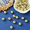 CCB Plastic Beads, for DIY Jewelry Making, Round, Golden, 12mm, Hole: 1.6mm