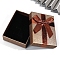 Paper Boxs, with Bowknot, Rectangle, Saddle Brown, 9x7x3cm