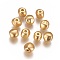 Brass Beads, Long-Lasting Plated, Oval, Matte Gold Color, 7x5.5x5.5mm, Hole: 1mm
