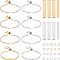 UNICRAFTALE 2 Colors Engravable Bracelets DIY Kit Including Rectangle Engravable Blank Tags Links Connectors 24cm 304 Stainless Steel Slider Bracelet 4mm Open Jump Rings for Bracelets Making Adults