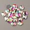 Sew on Rhinestones, Glass Rhinestone, 2-Holes Links, Garments Accessories, Irregular Rhombus, Crystal AB, 14x10x4.5mm, Hole: 0.9mm