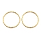 304 Stainless Steel Jump Rings, Open Jump Rings, Twisted, Round Ring, Real 18K Gold Plated, 15 Gauge, 30x1.5mm, Inner Diameter: 27mm