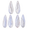 Natural Blue Lace Agate Pendants, Teardrop Charms, 39.5~40x13~13.5x4.5~5mm, Hole: 1.2mm