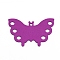 Aluminum Blank Chandelier Components Links, Butterfly Shape, Purple, 31x45x1mm, Hole: 2mm, 10pcs/bag