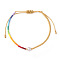 Bohemian Style Glass Seed Beads Braided Bead Bracelets for Women, with Natural Pearl, Nuggets, Inner Diameter: 11 inch(28cm)
