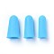 Silicone Finger Protector, Heat Resistant Anti-slip Fingers Covers, Hot Glue Gun Finger Caps, Deep Sky Blue, 45x25mm, Inner Diameter: 22mm, about 3pcs/set