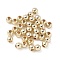 Rack Plating Brass Round Beads, Long-Lasting Plated, Cadmium Free & Lead Free, Real 18K Gold Plated, 3x2.5mm, Hole: 1.2mm