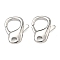 Brass Lobster Claw Clasps, Long-Lasting Plated, Rack Plating, Lead Free & Cadmium Free, Silver, 19.5x16x4.5mm, Hole: 3.5x2.8mm