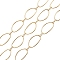 10M Ion Plating(IP) 304 Stainless Steel Oval Link Chains, Plasma Polished, Soldered, with Spool, Real 18K Gold Plated, 15.5x8.5x0.8mm, Links: 5.5x3.5x0.5, about 32.81 Feet(10m)/Roll