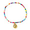 Sexy Fashion Shell Shape Charm Mixed Color Seed Beads Bead Anklets for Women, Golden, 9-1/2 inch(24cm)