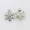 Tibetan Style Alloy Charms, Lead Free and Cadmium Free, Antique Silver, Snowflake, Christmas, 13mm in diameter, 3mm thick, hole: 2mm