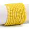 Imitation Jade Glass Bead Strands, Faceted, Rondelle, Yellow, 3.5x2.5~3mm, Hole: 1mm, about 110~115pcs/strand, 12.8~13.6 inch