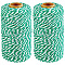 2 Rolls Macrame 2-Ply Cotton Braided Thread, with Spool, Round, Medium Sea Green, 2mm, about 109.36 Yards(100m)/roll