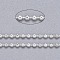 Brass Ball Chains, Faceted, Long-Lasting Plated, Soldered, with Spool, Cadmium Free & Lead Free, Silver, 1.5mm, about 32.8 Feet(10m)/roll